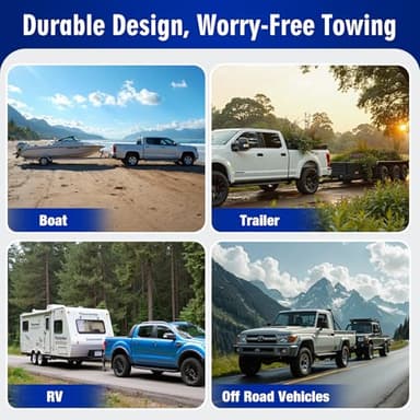 DEWOT Adjustable Trailer Hitch Fits 2" Receiver - Heavy-Duty 12,500 lbs GTW Aluminum Tow Hitch with Dual Ball (2" & 2-5/16"), 6" Drop/Rise, 4 Silencer Pads & Anti-Theft Lock for Trucks and SUVs - Image 7