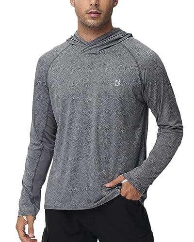 Roadbox UPF 50+ Fishing Shirts for Men Long Sleeve UV Sun Protection Hoodie Outdoor Hiking Shirts - Image 1