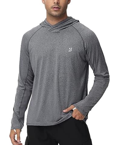 Roadbox UPF 50+ Fishing Shirts for Men Long Sleeve UV Sun Protection Hoodie Outdoor Hiking Shirts - Image 1