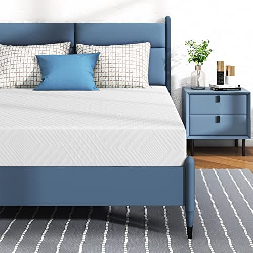 IULULU Full Mattress, 8 inch Memory Foam Mattress in a Box Full Size Green Tea Gel Infused, Medium Firm, CertiPUR-US Certified, Made in USA, White - Image 1