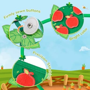 Farm Busy Book for Toddlers 1-3 - 1 Year Old Boys Girls Gifts Toys, Educational Quiet Activity Book with Life Skills, Toddler Travel Toys 1-2 - Image 6