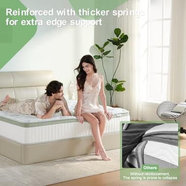 SNFPNE Queen Size Mattress 12 Inch, Medium Firm Memory Foam Hybrid Mattress with Individual Pocket Spring - Pressure Relief, Motion Isolation, Cool Sleep, 80" x 60" - Image 5