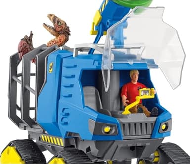 Schleich Dinosaurs Realistic Dakotaraptor and Truck with Scientist Figurine Playset - Jurassic Collection Dinosaur Action Figure and Vehicle with Scientist for Boys and Girls, Gift for Kids Age 4+ - Image 5