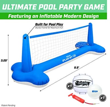 GoSports Splash Net Air, Inflatable Pool Volleyball Game - Includes Floating Net, Water Volleyballs and Ball Pump - Image 4