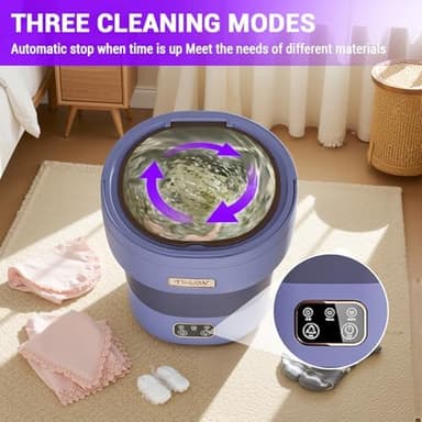 Mini Washing Machine and Dryer,12l Foldable Mini Washer for Underwear, Upgraded Collapsible Washing Machine for Baby Clothes Socks Apartment - Image 7