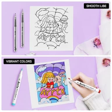 Arrtx 30 Colors Acrylic Paint Pens for Rock Painting, Art Supplies, Fabric Paint, Waterproof Paint DIY - Image 4