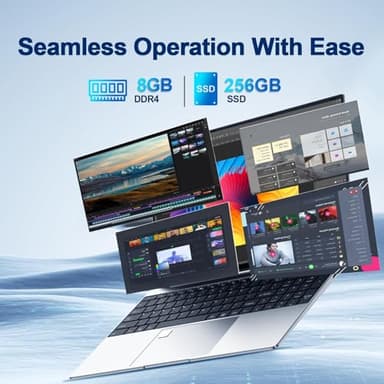 ANPCOWER 2025 Latest 15.6'' Laptop Compatible with Windows 11, 8GB RAM 256GB SSD, Quad-Core Processor N5095(2.9GHz), 1080p FHD Display, Backlit Keyboard, Fingerprint, Mini-HDMI, WiFi5, TF Card Slot - Image 3