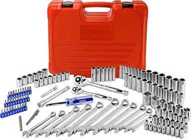 EPAuto Mechanics Tool Set Drive Socket Wrench Ratchets, SAE/Metric, 122-Piece - Image 2