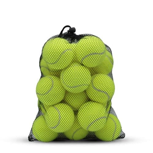 SHYUJAJIE Tennis Balls, 20 Pack Training Tennis Balls,High Elasticity Practice Tennis for Beginner, Exercise Playing Balls for Pet Dog (Yellow) - Image 1