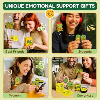 Stofinity Positive Turtle Gifts For Women - Daily Affirmation Cards For Teen Girls Trendy Stuff, Cute Birthday Gifts For Women Coworkers, Funny Sea Turtle Decor For Desk Office, Christmas Turtles Card - Image 6