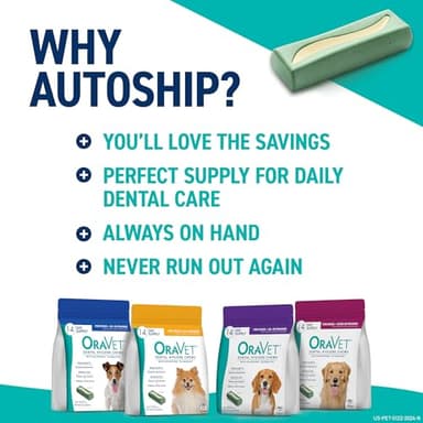 ORAVET Dental Chews for Dogs, Oral Care and Hygiene Chews (Medium Dogs, 25-50 lbs.) Purple Pouch, 30 Count - Image 10