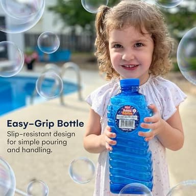 Kidzlane Bubbles Solution Refill 67.63 oz - Large and Easy-Grip Bottle for Bubble Machine, Guns, and Wands - Toddler Liquid Refill for Ages 3 and Above - Image 3