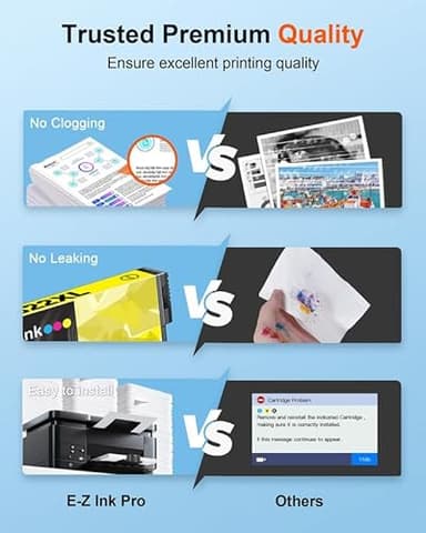 E-Z Ink Pro 822XL 822 XL Ink Cartridges Remanufactured Replacement for Epson 822XL Ink Cartridges Combo Pack to Use with Workforce Pro WF-3820 WF-4830 WF-4820 WF-4833 WF-4834 Printer (4 Pack) - Image 5