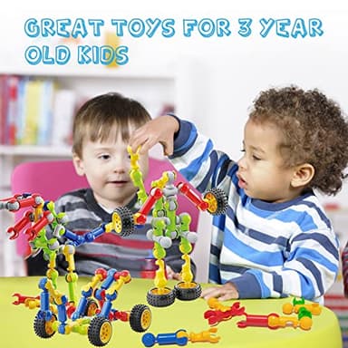 170 Pcs Building Toys for Kids Ages 4-8 with Toy Box Storage, Idea Guide, Building Blocks STEM Toys for 3 4 5 6 7 8 9 Year Old Creative Kids Activity, Christmas Birthday Gifts for Boys Girls - Image 5