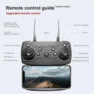 2025 Foldable Drone with 1080P Dual Camera for Adults, RC Quadcopter WiFi FPV Live Video, Altitude Hold, Beginner One Key Take Off/Land -E99 - Image 7