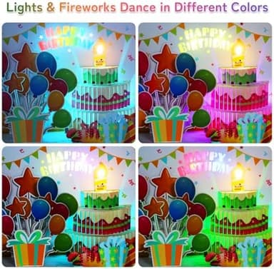 MZD8391 Birthday Cards Pop Up Cake with Blowable Candle Light, Music Happy Birthday Card Gifts for Men Women Kids Mom Grandma - Image 2
