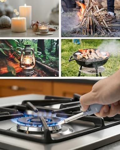 MK Candle Lighter, Butane Refillable Wind-Resistant Flame, 5-Pack for BBQ, Camping, Outdoor Use (Pastel-5pc) - Image 7