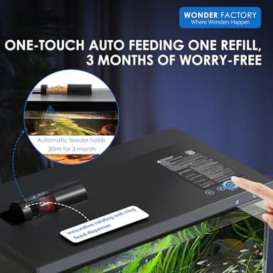 Smart Aquarium Fish Tank 5 Gallon Starter kit, Self Cleaning System Efficiency Filter 7 Color LED Lights Automatic Feeder Temperature Display Monitor HD UHA Glass Leak-Proof, Smart Control with Apps - Image 4