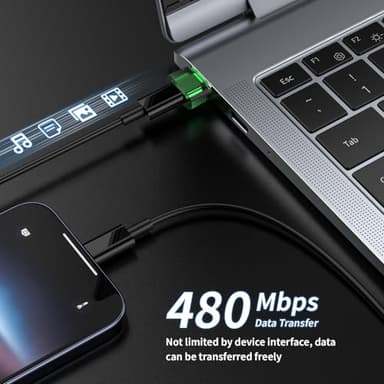 USB to USB-C Adapter 10 Pack, Type C Female to USB Male Power Charger Converter, C to USBA Adapter Compatible for MagSafe Apple Watch Series/SE/Ultra 2 iPhone 15/16/17 Plus Pro Max AirPods Pro - Image 4