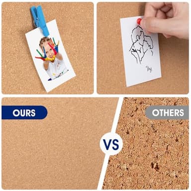 Square Cork Bulletin Board Tiles - SVOPY 8Pack Extra Thick 12x12 Inches Cork Board Tiles for Wall for Home Office Decor, Cork Sheet,School Message Board and Decorative Display Boards - Image 2
