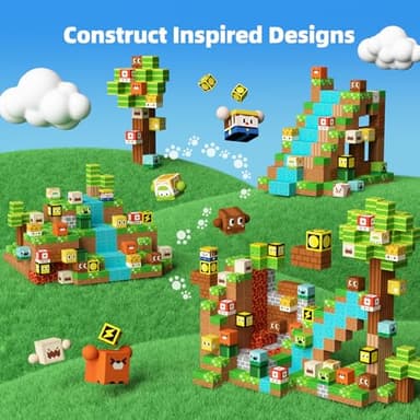 GobiDex 100PCS Magnetic Blocks Kids Building Toys for Boys Girls 3+, Game-Based Build MagWonder with Magnet Construction Toys, STEM Sensory Gift for Birthday (1 inch) - Image 2