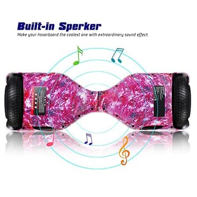 LIEAGLE Hoverboard, 6.5" Self Balancing Scooter Hover Board with Many Certified Wheels LED Lights for Kids Adults(star purple) - Image 6