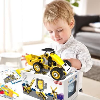 choopheme 10 in 1 Stem Toys for 5 6 7 8 9+ Year Old Building Block Kit Stem Activities Projects Boy Toys Age 4-8 5-7 6-8 8-10 Creative Set Educational Engineering Excavator Construction Birthday - Image 2