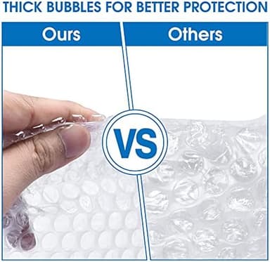 Bubble Cushioning Wrap Roll, Sumono 12 Inch x 72 Feet Total [2 Rolls of 36 Feet] Bubble Roll Perforated 12 Inch Included 20 Fragile Sticker Label - Image 5