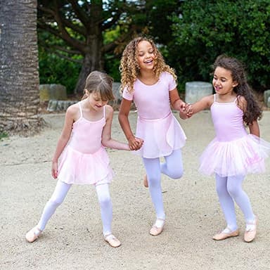 Stelle Ballet Leotards for Girls Toddler Dance Dress Outfit Combo with Skirt and Tights (Toddler/Little Kid/Big Kid)(Ballet Pink (Adjustable Tie), 85) - Image 6