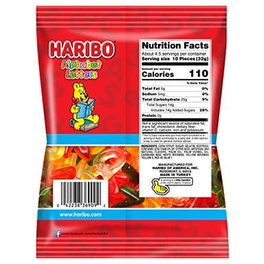 HARIBO Gummi Candy, Alphabet Letters, 5 oz. Bag (Pack of 12) - Image 12