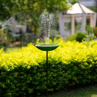 VEWOGIFT Bird Bath for Outdoor, 43" Tall Metal Birdbath with Stake, Peacock Bird Bath & Feeder with 13" Bowl for Outside Garden Patio Yard Decor - Image 5