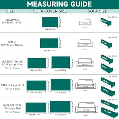 VClife Boho Couch Cover Sectional Sofa Cover for Dog Breathable Chenille Couch Covers for 2 Cushion Couch Sofa, Washable Dark Green White Geometry Loveseat Cover Slipcover with Tassel 71"X102" - Image 2