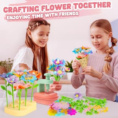 beefunni Flower Bouquet Craft Kit, DIY Arts and Crafts Toys for Kids Ages 4-8, Educational Flower-Making Activity Toy Set for Toddler and Kids, Birthday Gift for 4 5 6 7 8+ Year Old Girls and Boys - Image 2