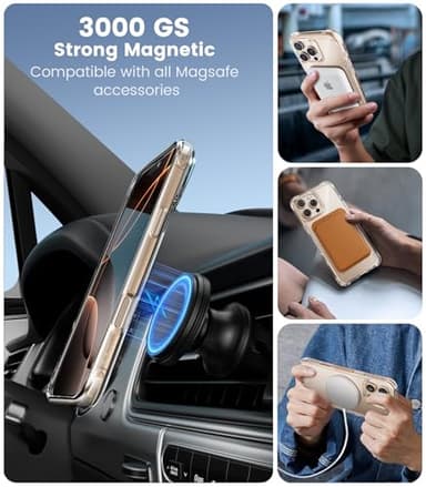 Mkeke for iPhone 16 Pro Max Case Magnetic Clear, Compatible with MagSafe, Military-Grade Protection, Phone Bumper for Apple 6.9 inch 2024 - Image 3