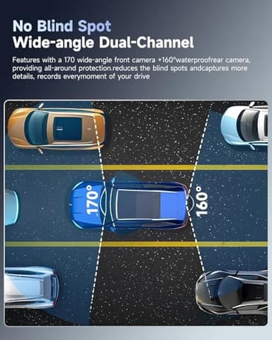 OVAMAN F8 Car Camera Dash Cam Front and Rear, 4K+1080P 170° Wide Angle Dual Dash Camera for Cars with 64GB Card,Wireless 5G WiFi&App Control,WDR/HDR Night Vision, 24H Parking Mode,Loop Recording - Image 7