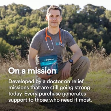 DripDrop Hydration Packets - Grape - Single Serve Electrolytes Powder Drink Mix - Non-GMO, Gluten Free, Vegan - 32 Sticks - Image 3