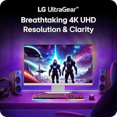 LG 32G810SA-W 32-inch Ultragear 4K UHD (3840 x 2160) IPS Gaming Monitor, 144Hz, 1ms, NVIDIA G-Sync Compatible, AMD FreeSync Premium, VESA DisplayHDR 400, HDMI, DisplayPort, USB Type-C, White - Image 3