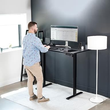 VIVO Electric 60 x 30 in Standing Desk, Memory Height Adjustment, 1B Series, Black Top Black Frame, DESK-KIT-1B6B-30 - Image 2