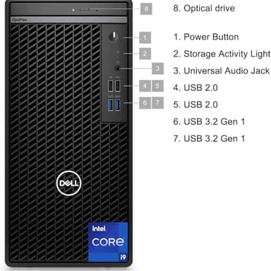Dell Optiplex 7010 Tower Business Desktop, Intel i9-12900K Processor (up to 5.0 GHz), Intel UHD 770 Graphics, 64GB RAM, 2TB PCIe SSD, DVD-RW, DP Port, HDMI, Wi-Fi + Bluetooth, Windows 11 Pro - Image 4