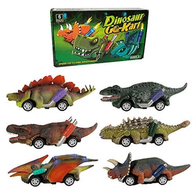 DINOBROS Dinosaur Toy Pull Back Cars,6 Pack Dino Toys for 3 Year Old Boys Girls and Toddlers,Boy Toys Age 3,4,5 and Up,Pull Back Toy Cars,Dinosaur Games with T-Rex - Image 8