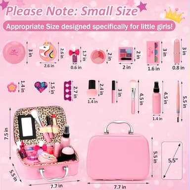 For Ideahome Kids Washable Makeup Girl Toys - Real Make Up Set, Little Girls Makeup Kit for Toddler Kid Children Princess, Christmas Birthday Gift Toys for Girl 4 5 6 7 8 9 10 Year Old - Image 3