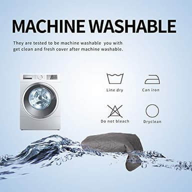 Easy-Going 4 Seater Sofa Slipcover Reversible Sofa Cover Water Resistant Couch Cover with Foam Sticks Elastic Straps Furniture Protector for Pets Children Dog Cat (XX-Large, Gray/Gray) - Image 7