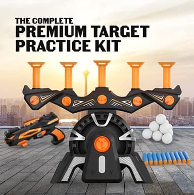 Hover Shot Shooting Toy for Kids - Ball Target Game for Nerf Guns - Cool Birthday Gifts Toys for Boys Age 6+ Year Old Boy Best Teenage Gift Idea - Gun, Targets & Darts - Powered by Plug or Batteries - Image 5