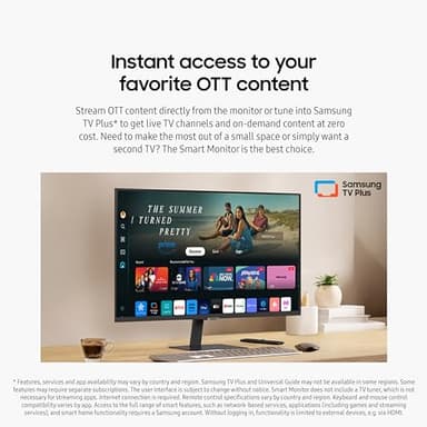 SAMSUNG 32-Inch M5 (M50D) Series FHD Smart Monitor with Streaming TV, Speakers, HDR10, Gaming Hub, Multiple Ports, Workout Tracker, Vision Accessibility Tools, LS32DM500ENXGO, 2024 - Image 4