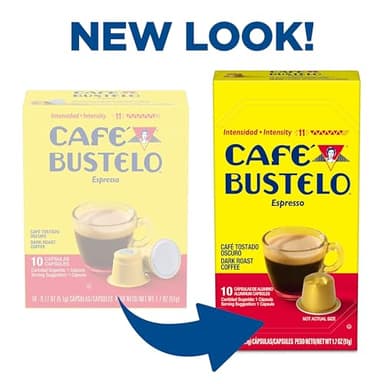 Café Bustelo Aluminum Espresso Capsules, Dark Roast Coffee, Nespresso Original Line Compatible, Intensity 11, 40 Count - Image 8