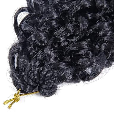 8 Packs Curly Crochet Hair GoGo Curl Crochet hair for Black Women Deep Wave Braiding hair,Synthetic Bohemian Crochet Braid Water Wave Crochet hair Extensions (1B, 24inch) - Image 6