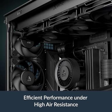 ARCTIC P14 Pro - Powerful Premium Fan, 140 mm PWM Fan, 400-2500 RPM, 0 RPM <5% PWM, Fluid Dynamic Bearing, 4-Pin - Black - Image 3