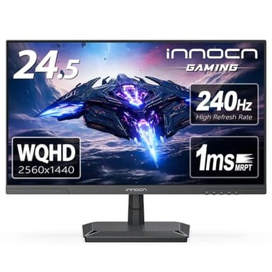 INNOCN 24.5" 1440P QHD 2K Gaming Monitor, 240Hz PC Computer Desktop Monitor, IPS, HDMI 2.1, DisplayPort, FreeSync, Console Ready, 1ms, MPRT, Eye Care, Flicker-Free, Speaker, 25G2S - Image 1