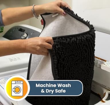 Muddy Mat® Original Dog Door Mat for Muddy Paws, Super Absorbent Microfiber, Non-Slip Washable Pet Rug, Quick Dry Chenille Entryway Carpet, Machine Washable Indoor Outdoor mat, Charcoal 18"x28" - Image 5