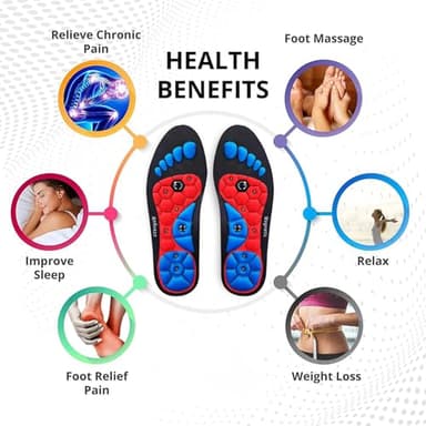 Magnetic Insoles, 1 Pair Acupressure Massage Insoles, Magnetic Therapy Insoles for Men and Women, Orthopedic Insoles Plantar Foot Health Care (Men 10-12 | Women 12-14 | 30.5cm) - Image 5
